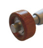 Комплект уголовой Сатин 1/2 х M22x1,5, Корпус клапанов Lux, Термостатическая головка с круглой деревянной рукояткой