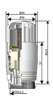 Термостатическая головка SH Diamant M30x1,5 под клапана Schlosser, Honeywell, Heimeier, Oventrop
