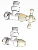 Комплект клапанов с ручной регулировкой Форма угловая Белый